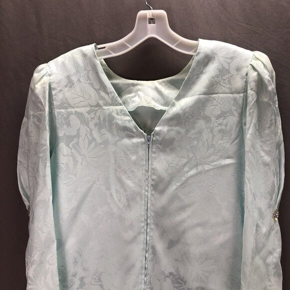 VINTAGE MICHAEL MARCELLA LTD BARBARA CHODOS PALE BLUE FANCY DRESS SIZE 12 - Picture 7 of 11